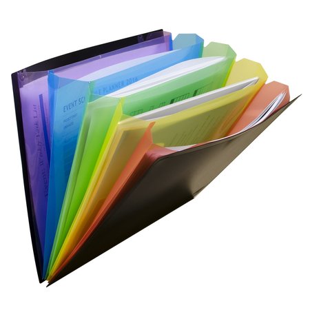 C-Line Products Rainbow Document Sorter, Letter Size, BlackMulticolor set of 12 Sorters, 12PK 59011-DS